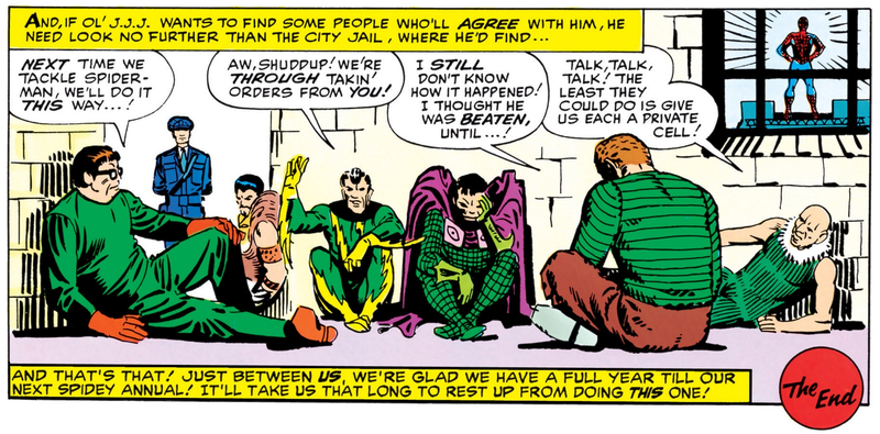 The first Sinister Six, defeated at the end of Amazing Spider-Man Annual #1.